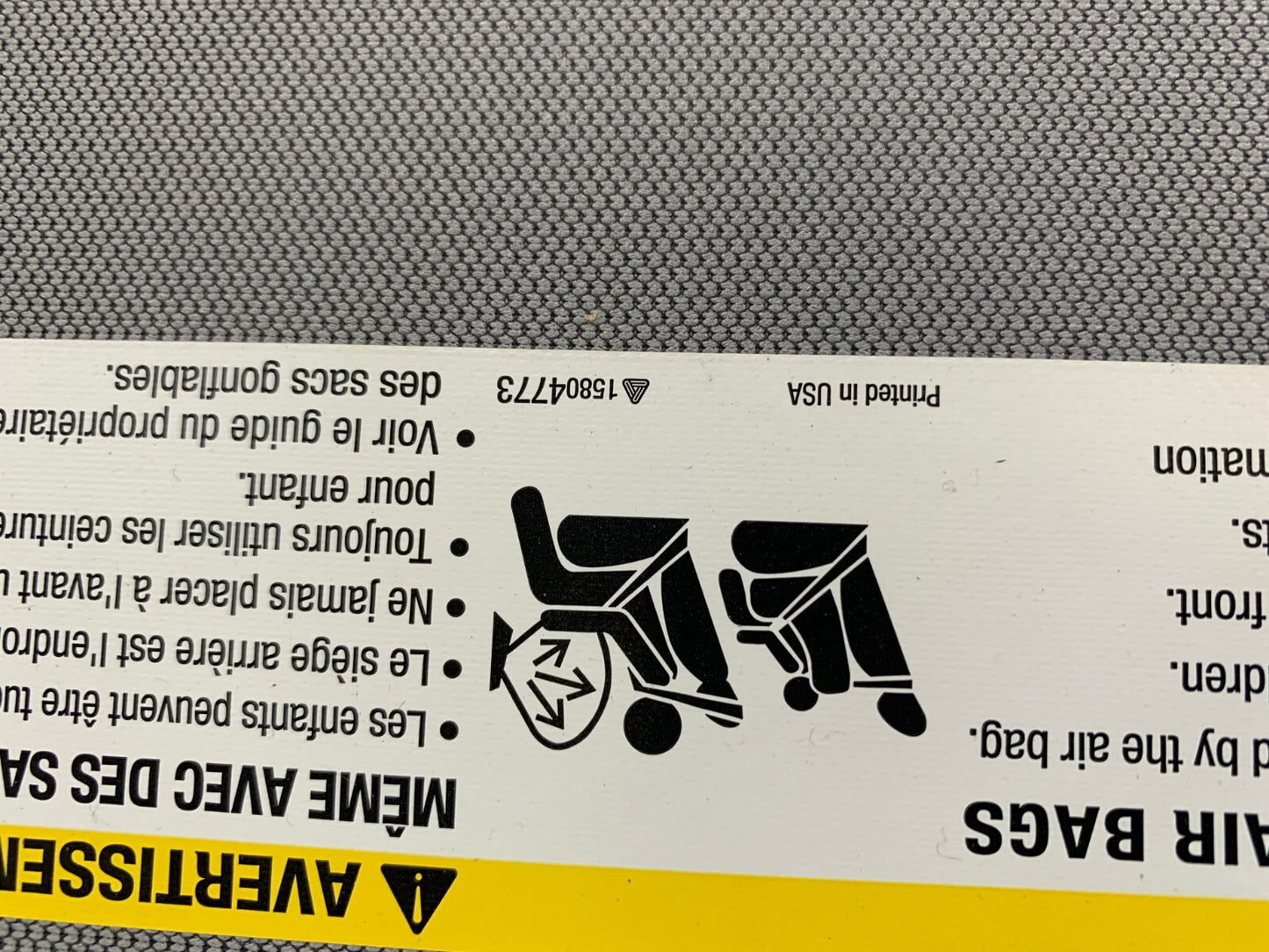 2017-2021 Chevrolet Trax Passenger Sun Visor Gray OEM A04B54037