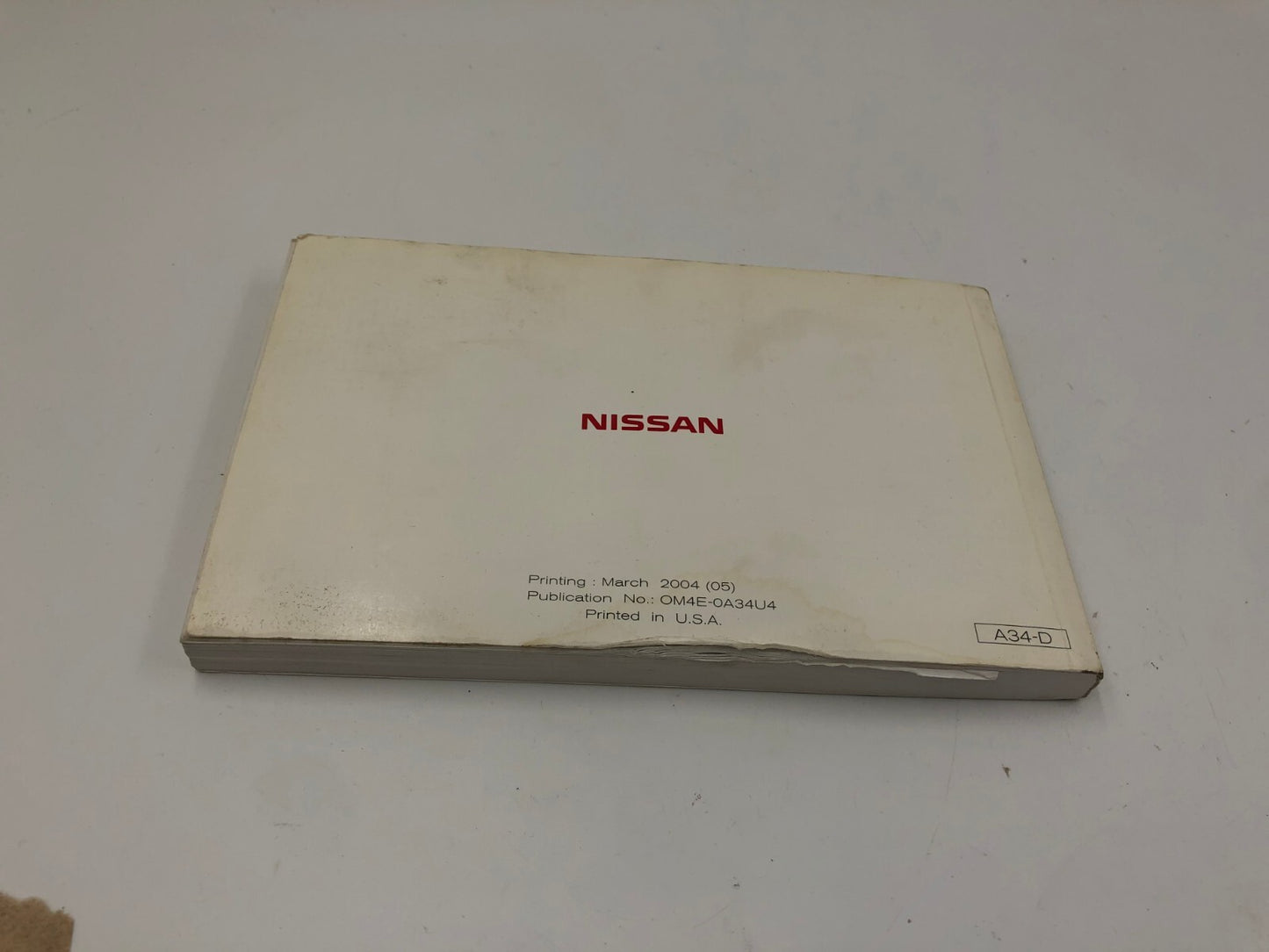 2004 Nissan Maxima Owners Manual Set with Case OEM I03B46005