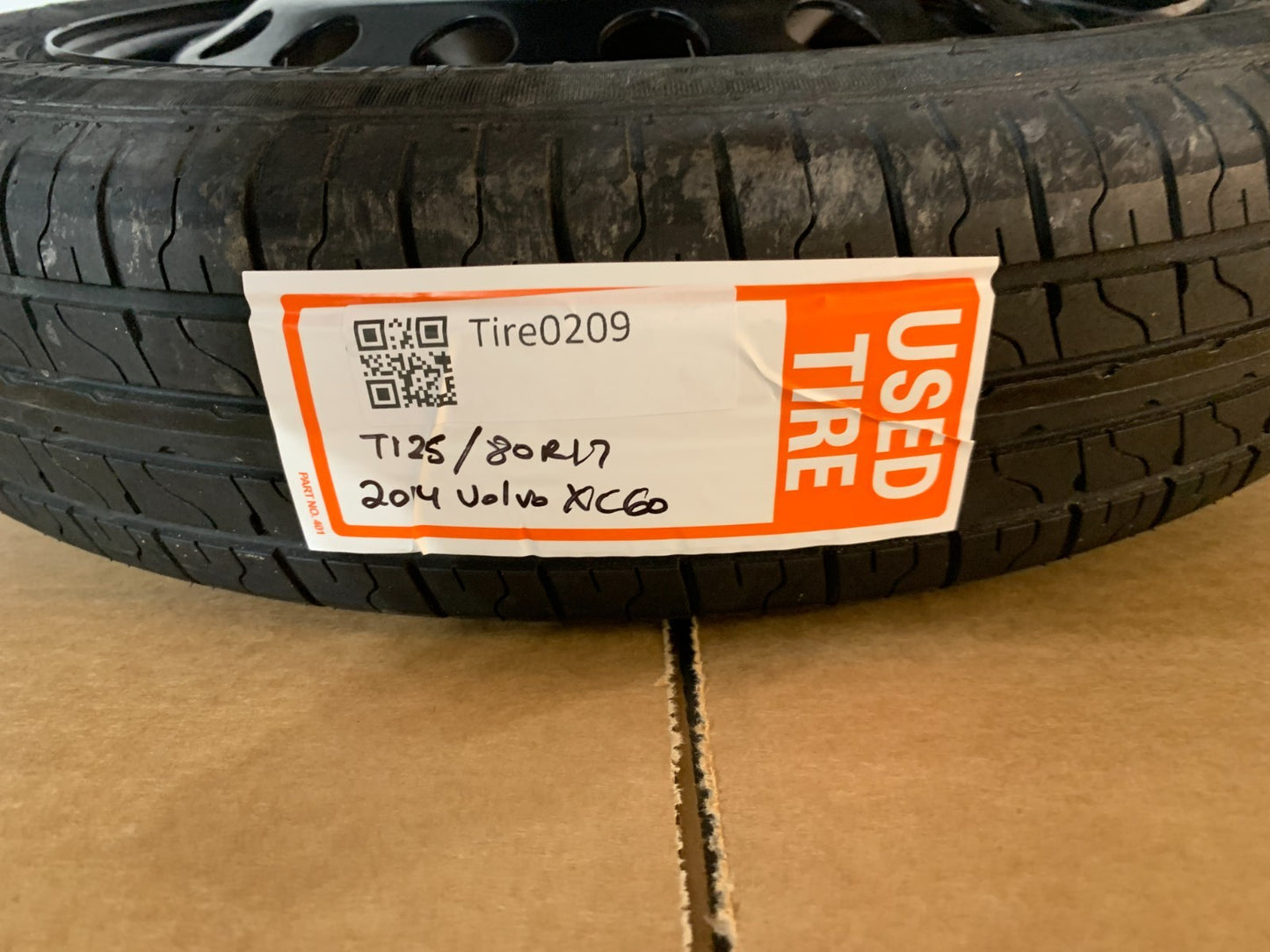 2010-2017 Volvo XC60 XC 60 17" Spare Tire with Jack Kit Compact Donut T125/80R17