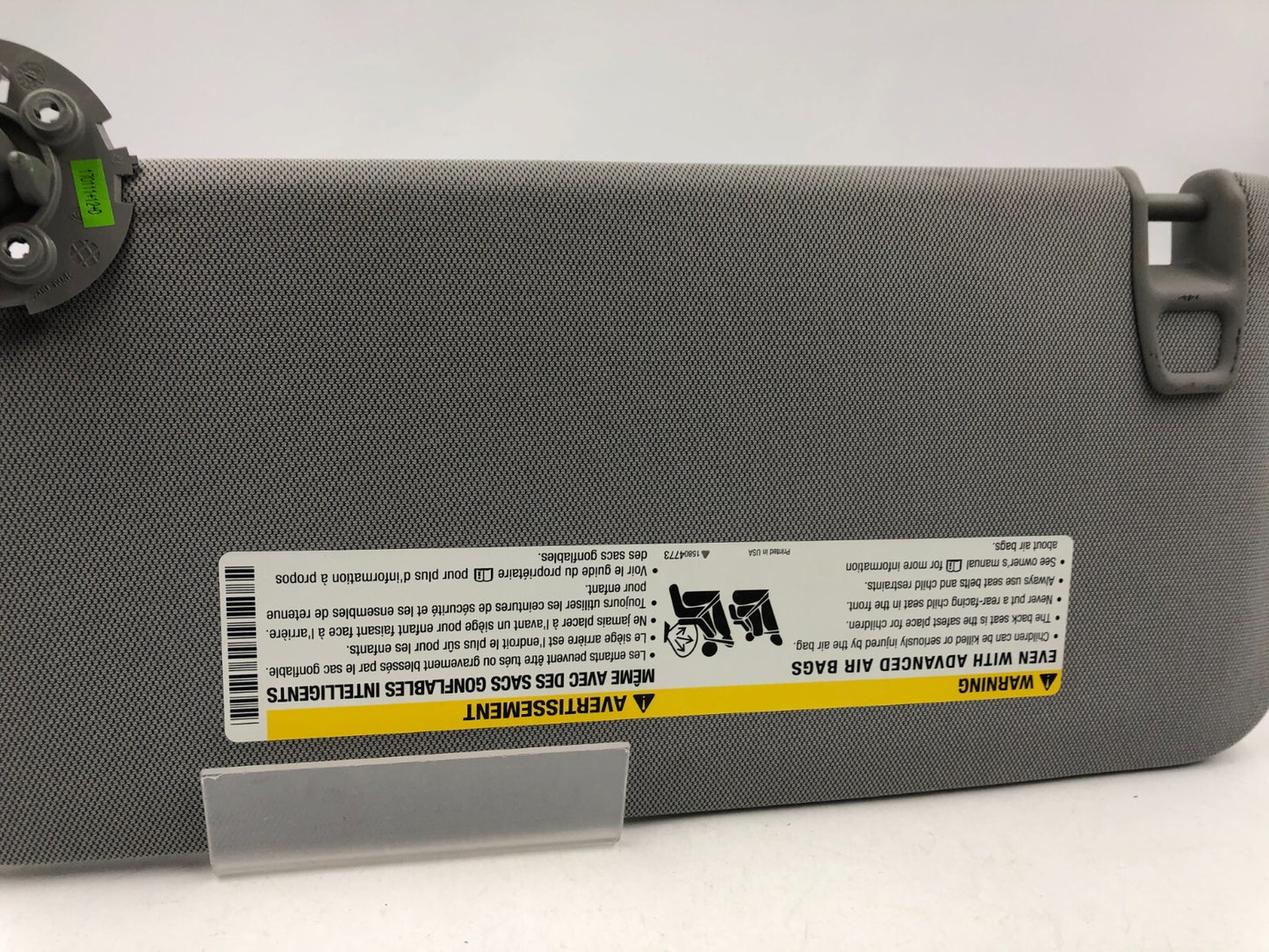 2017-2022 Chevrolet Trax Passenger Sun Visor Gray Illuminated OEM D03B30084