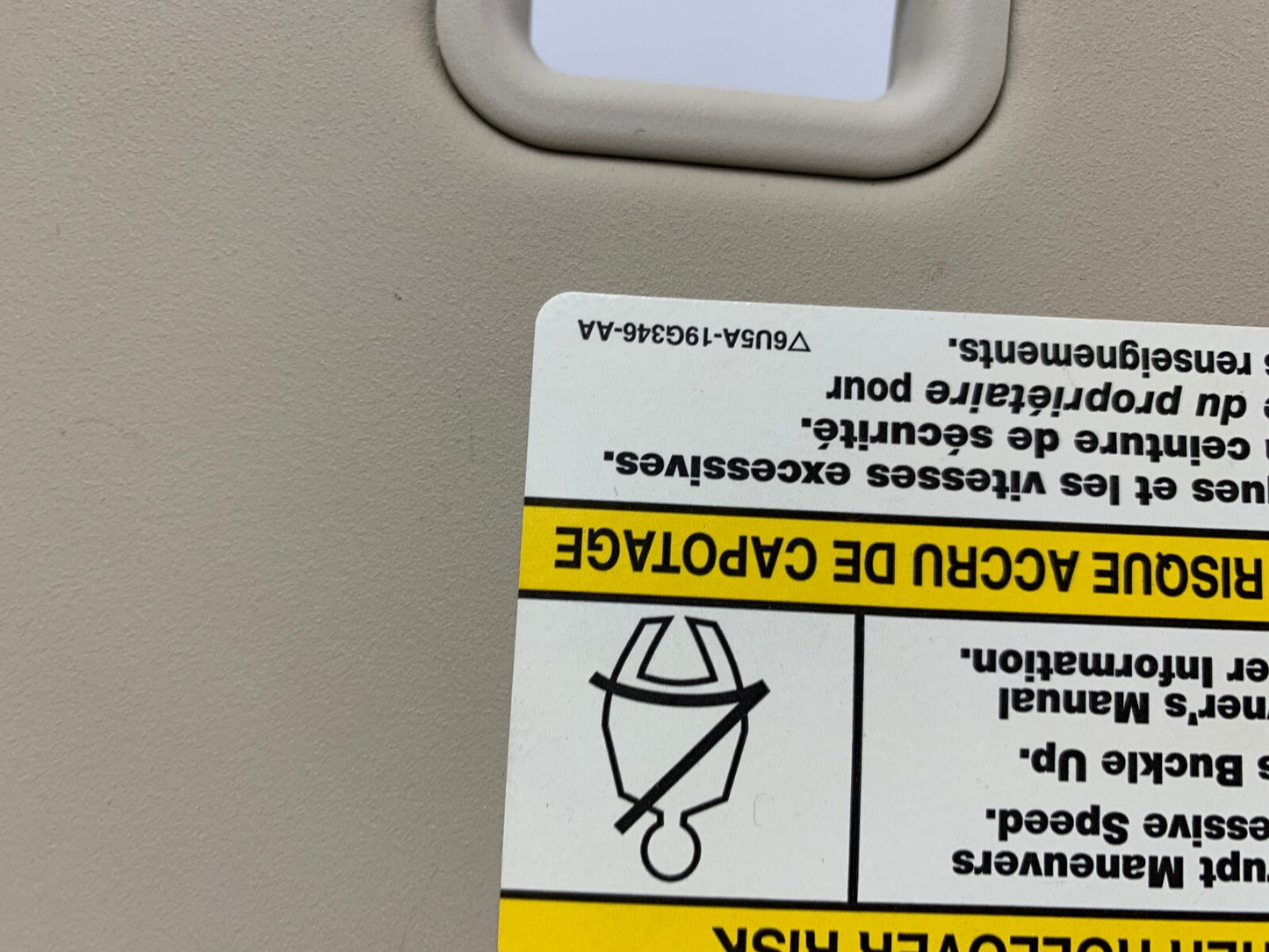 2019-2020 Ford Ranger Driver Sun Visor Sun Visor Beige OEM B01B04043