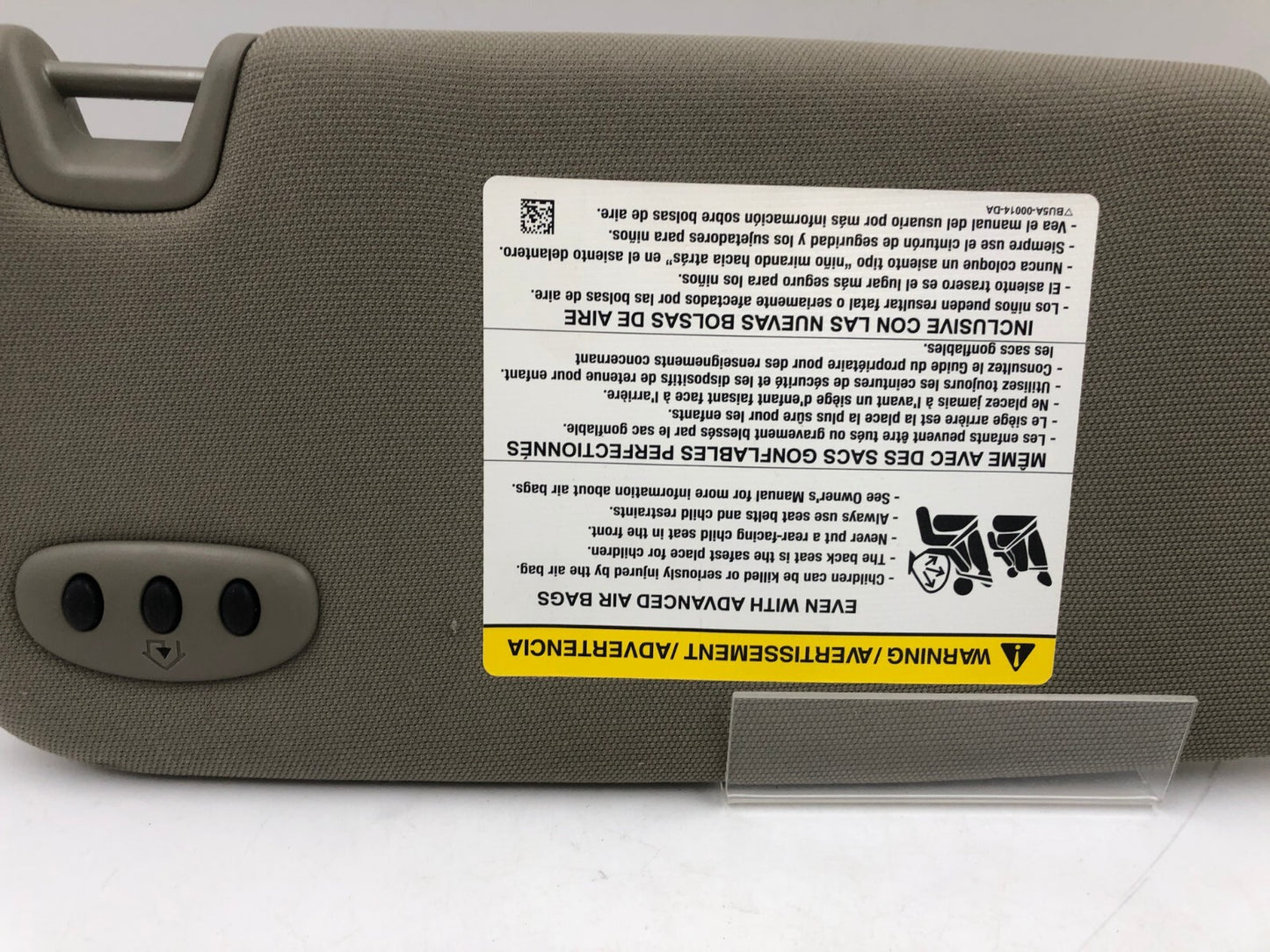 2018-2020 Lincoln MKZ Driver Sun Visor Illuminated Gray OEM C01B42004