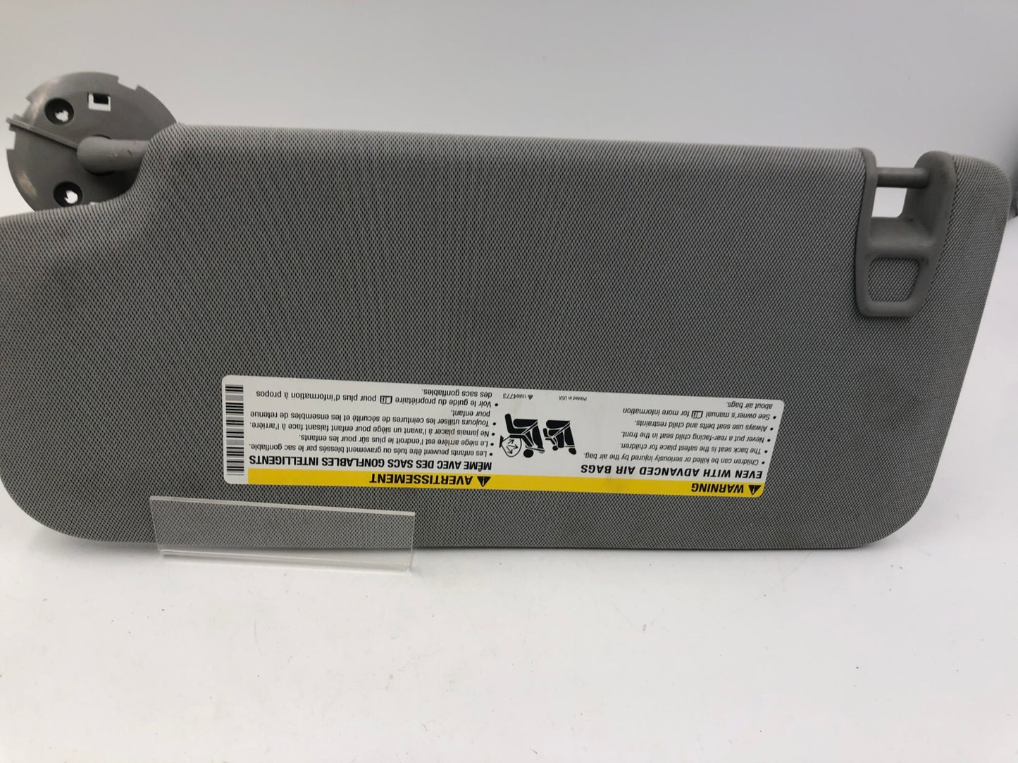 2017-2021 Chevrolet Trax Passenger Sun Visor Gray OEM C01B28022