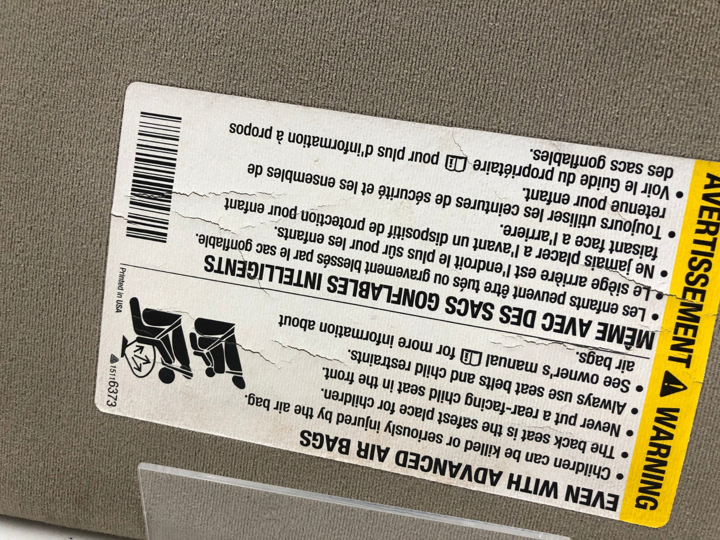 2006 Chevrolet Avalanche 1500 Driver Sun Visor Gray Illuminated OEM C02B11049