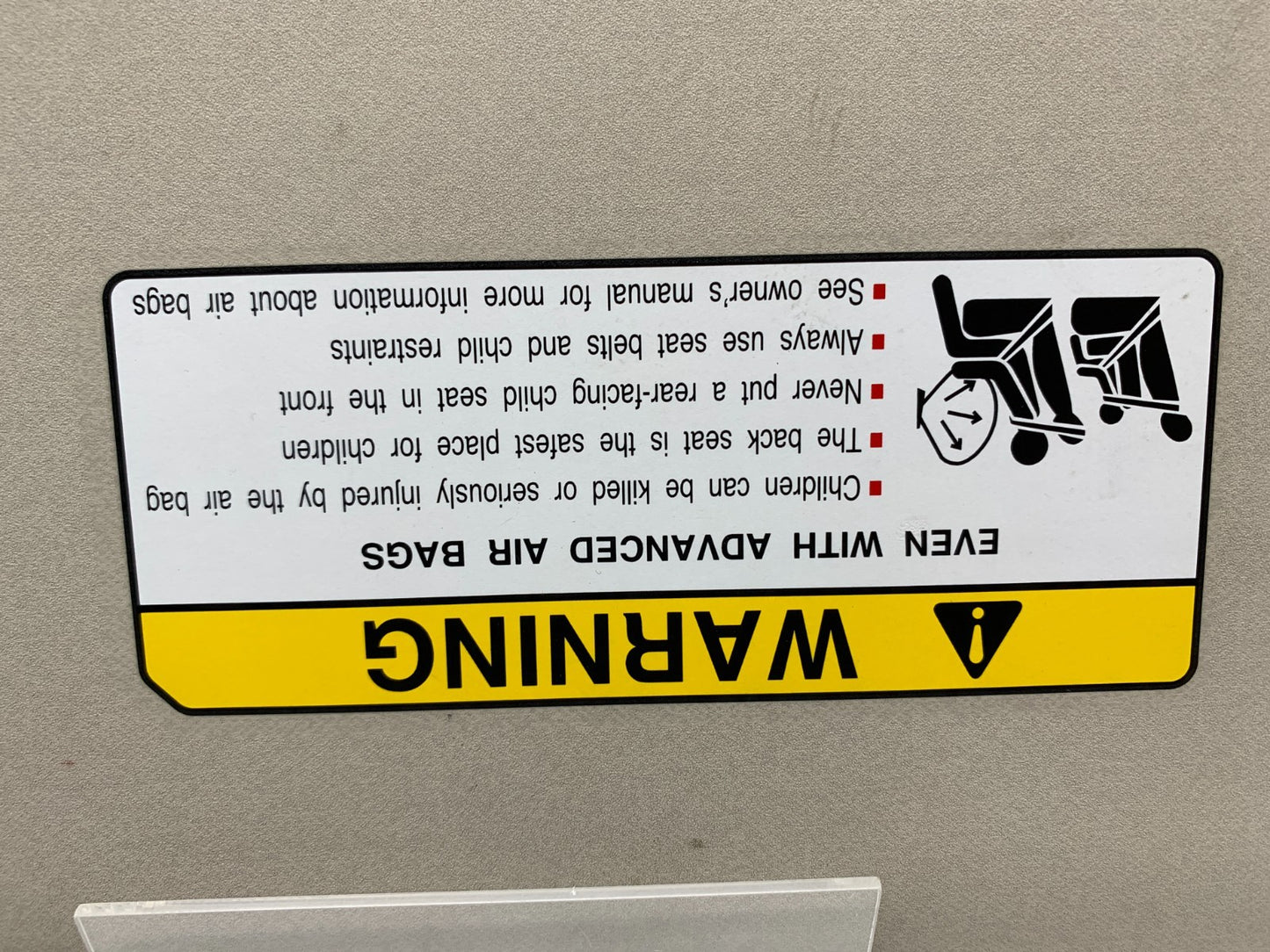 2014-2015 Mitsubishi Outlander Passenger Sun Visor Sunvisor Beige OEM B03B47064