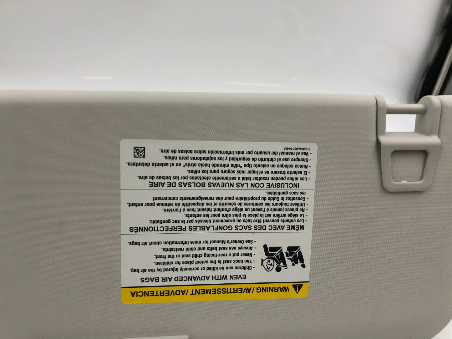 2020-2021 Ford Escape Passenger Sun Visor Gray Illumination OEM C03B19021