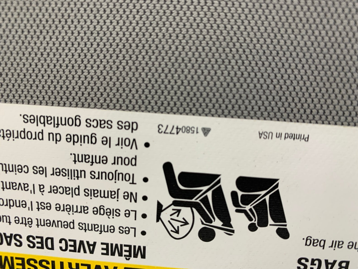 2017-2021 Chevrolet Trax Passenger Sun Visor Gray OEM C04B46045