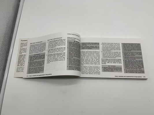 2002 Nissan Altima Owners Manual OEM C01B28007