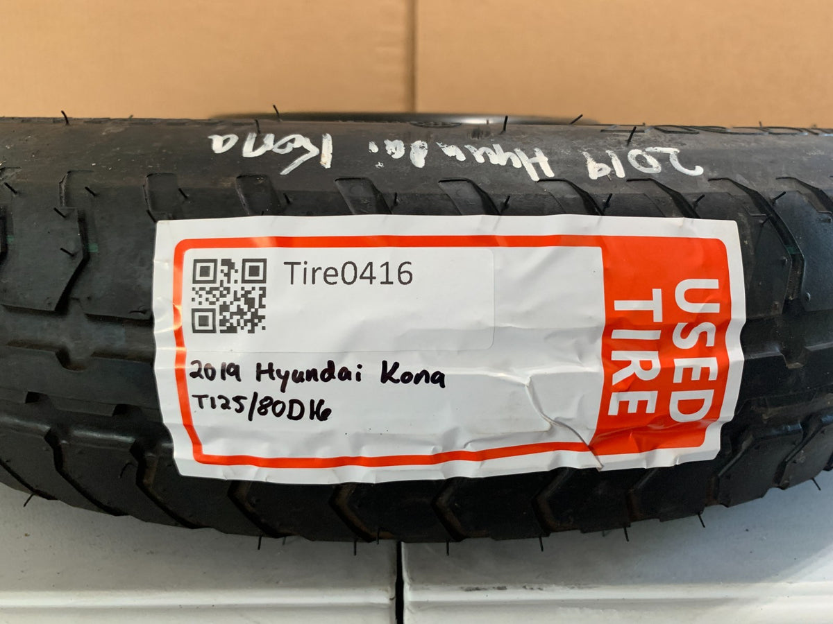2019-2023 Hyundai Kona 16" Spare Tire Wheel Compact Donut T125/80D16