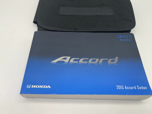 2015 Honda Accord Sedan Owners Manual Set with Case OEM A01B24024