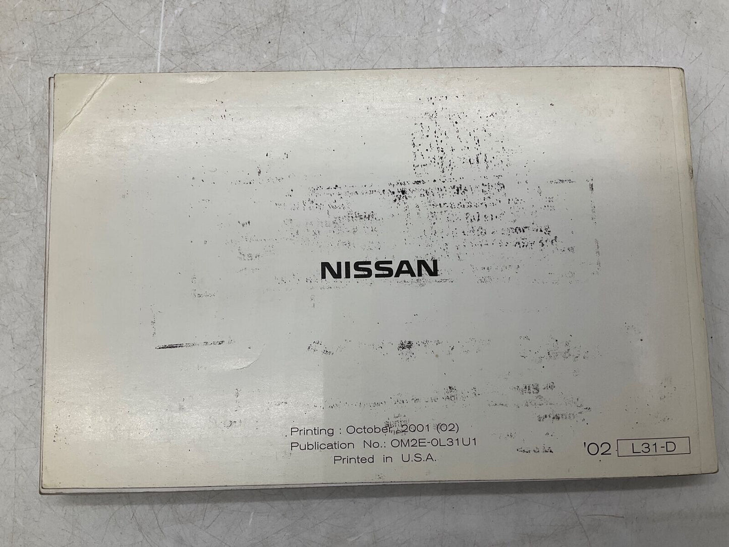 2002 Nissan Altima Owners Manual OEM D03B19006