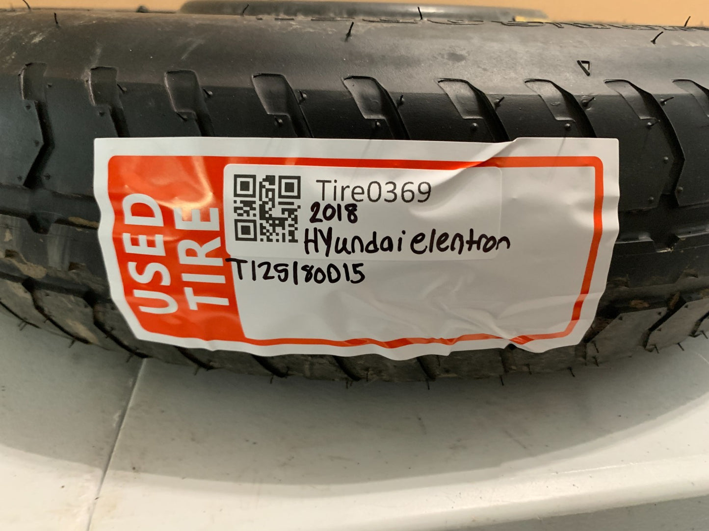 2013-2020 Hyundai Elantra 15" Spare Tire Compact Donut T125/80D15 Emergency