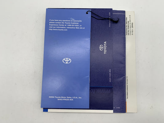 2005 Toyota Avalon Owners Manual Set OEM