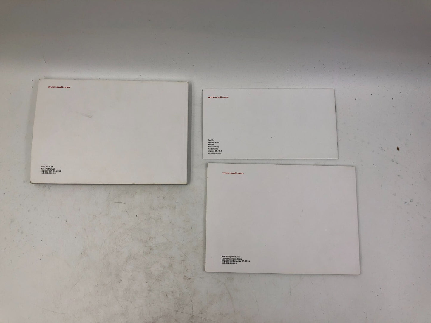 2011 Audi A4 Owners Manual Set OEM B02B36085