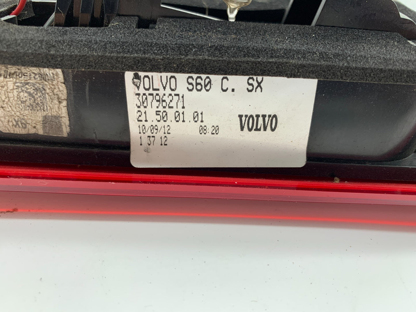 2014-2018 Volvo S60 Driver Side Lid Mounted Tail Light Taillight OEM C03B48007