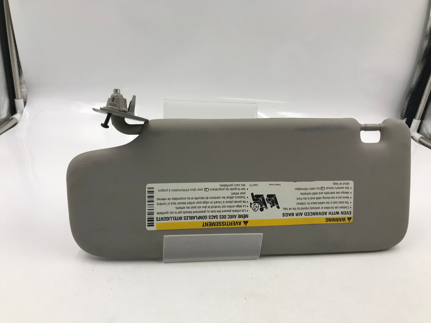 2012-2019 Chevrolet Sonic Passenger Sun Visor Gray Illuminated OEM D01B68005