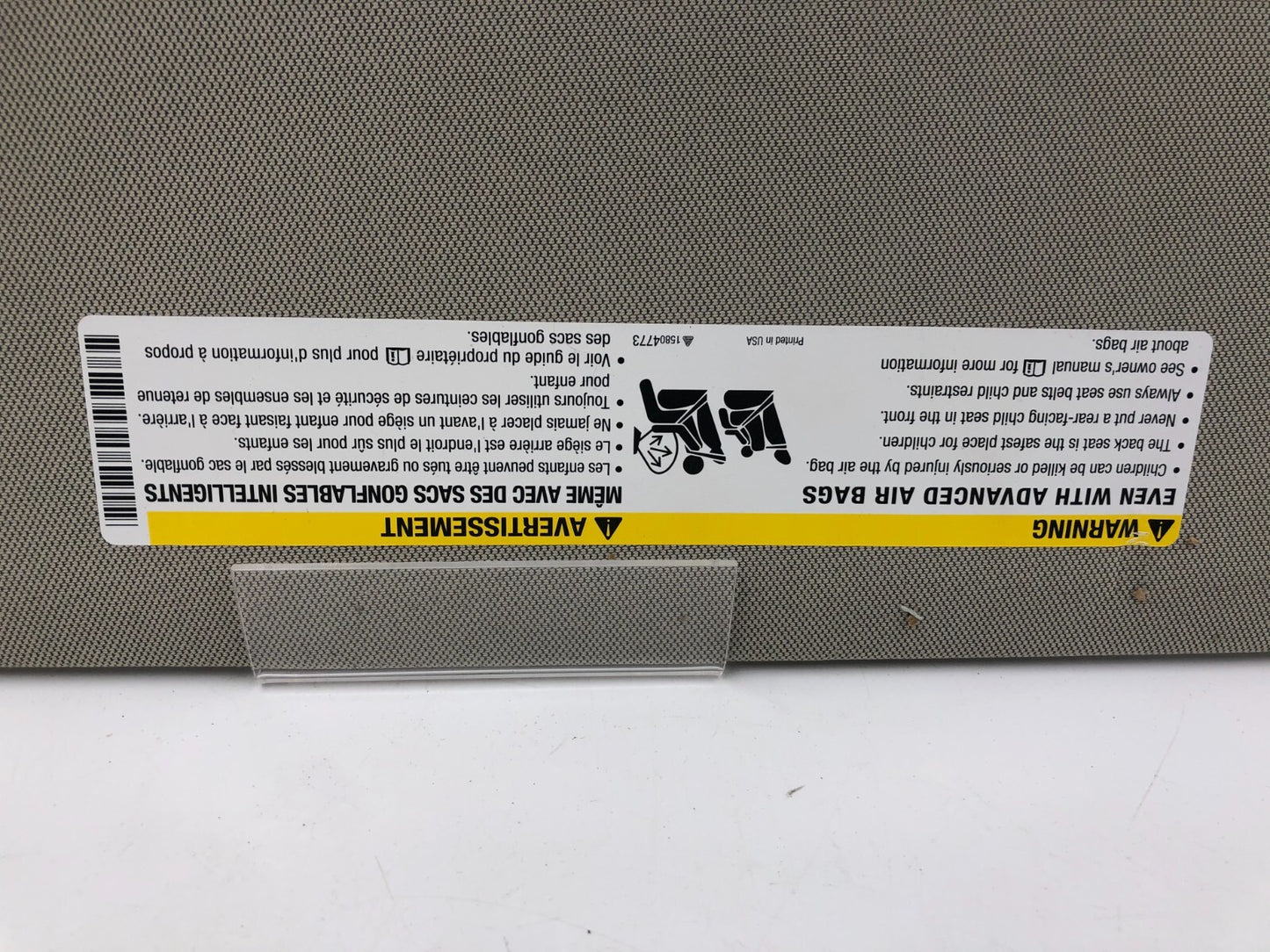 2013-2021 Buick Encore Passenger Sun Visor Beige Illuminated OEM C04B11005