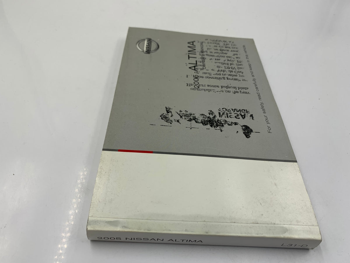 2005 Nissan Altima Owners Manual OEM B01B13037