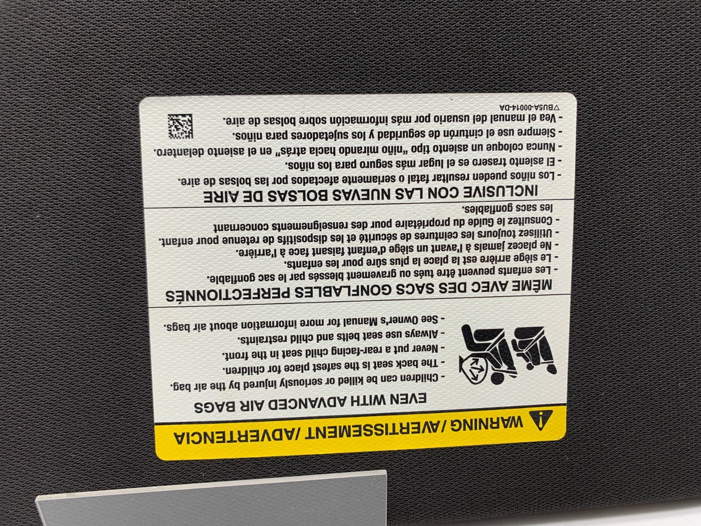 2011-2015 Ford Explorer Passenger Sun Visor Black Illuminated OEM A02B38007