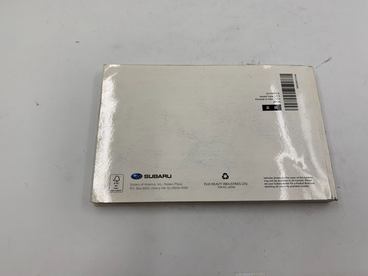 2013 Subaru Impreza WRX STI Owners Manual OEM B02B26053