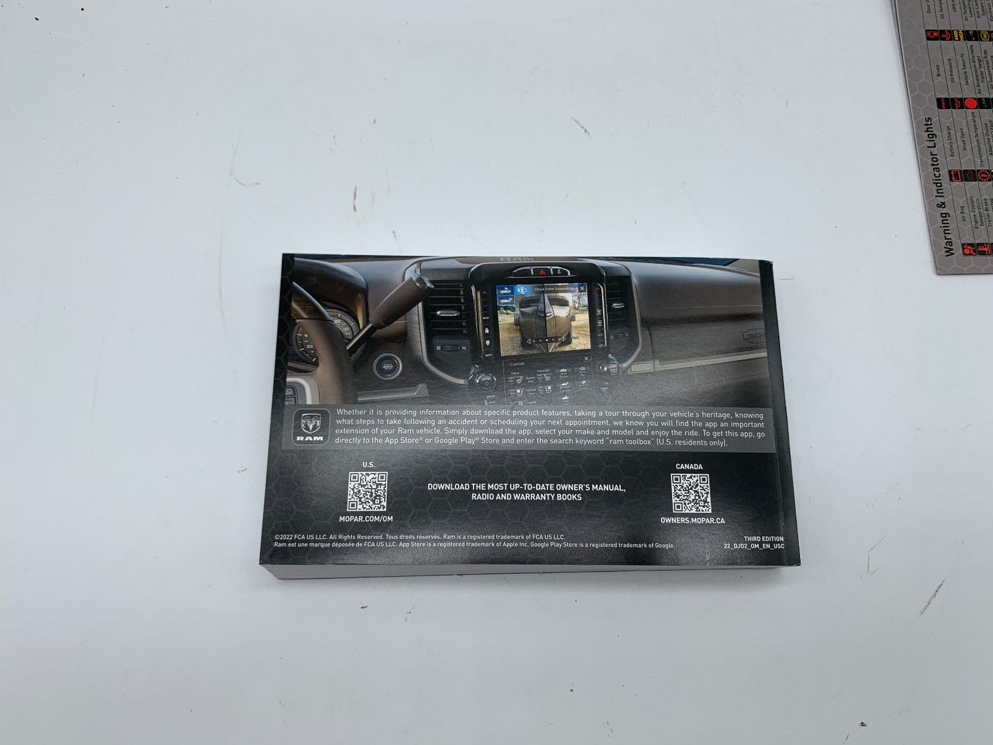 2022 Ram 1500 Owners Manual Set OEM D03B34013