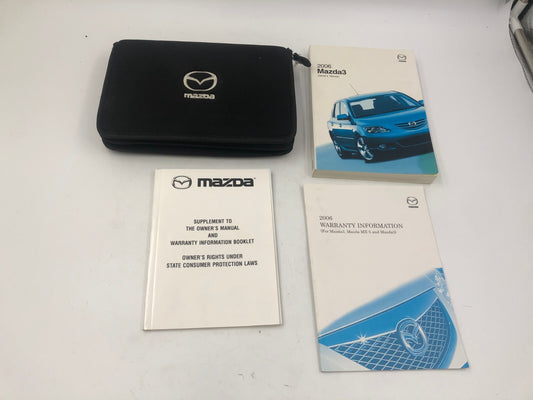 2006 Mazda 3 Owners Manual Set with Case OEM A02B35004