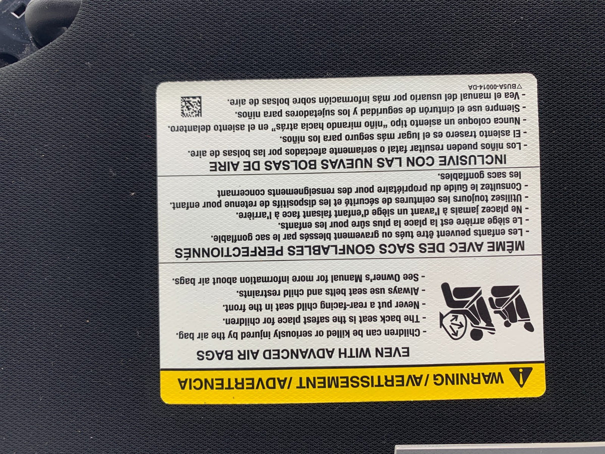 2011-2015 Ford Explorer Passenger Sun Visor Black Illuminated OEM A02B44042