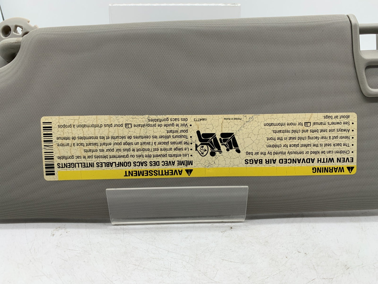 2011-2016 Chevrolet Cruze Passenger Sun Visor Gray OEM A03B37007