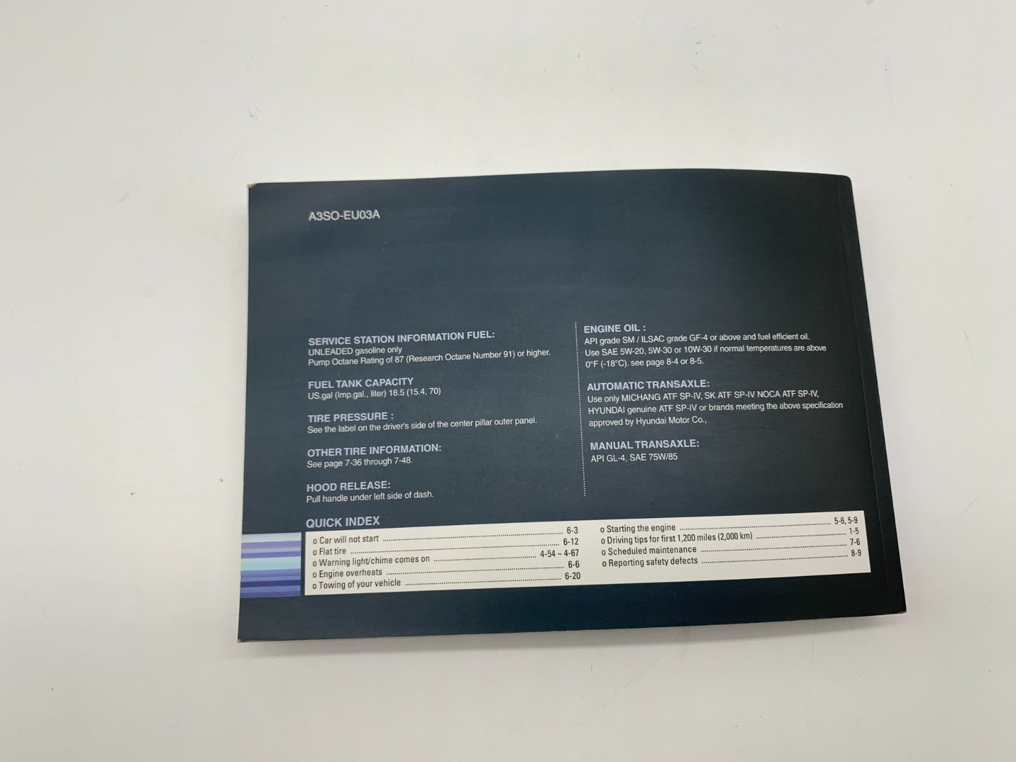 2011 Hyundai Sonata Owners Manual OEM E01B59012