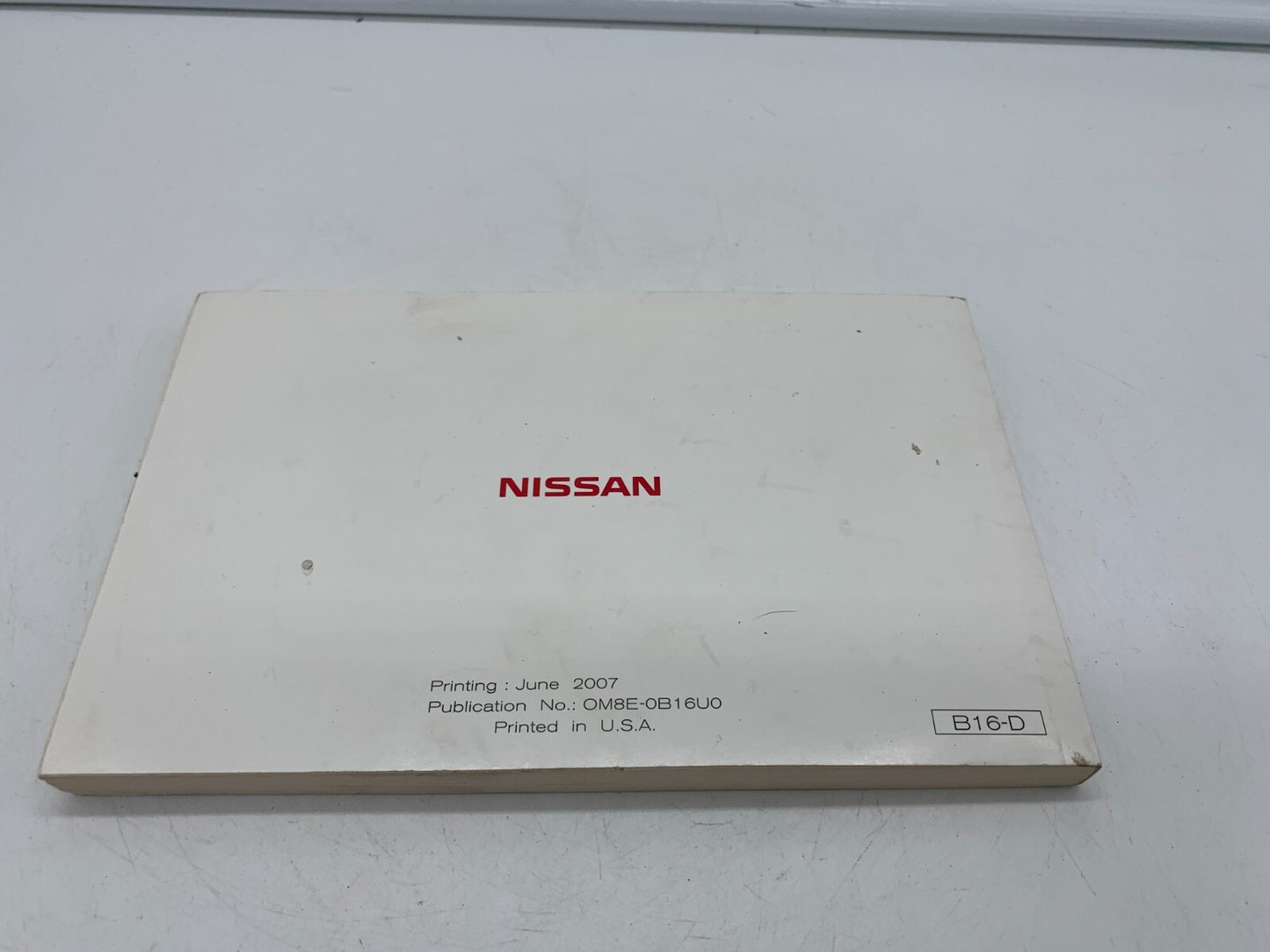 2008 Nissan Sentra Owners Manual OEM E02B64009
