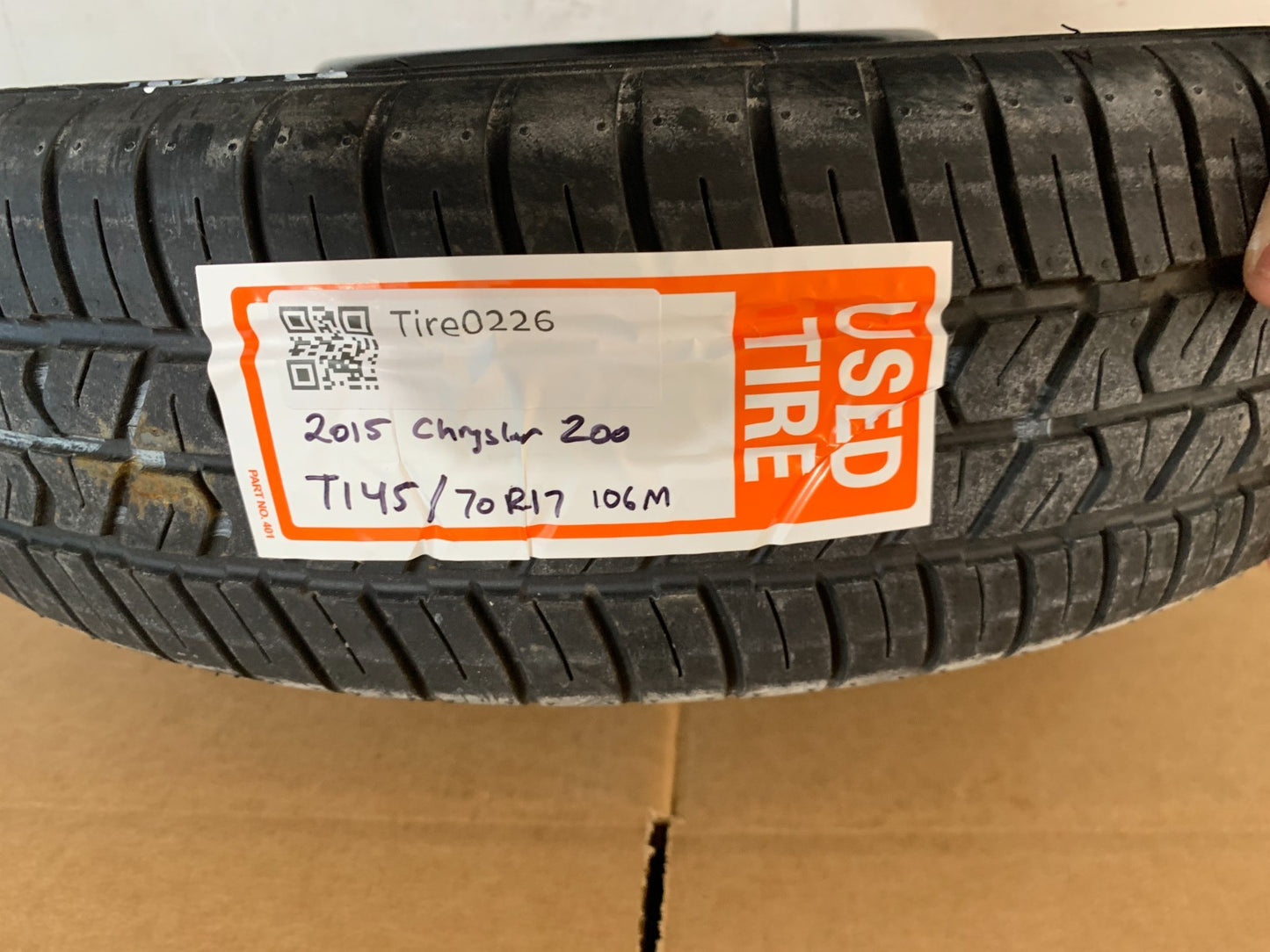2015-2017 Chrysler 200 17" Emergency Spare Tire Compact Donut T145/70R17