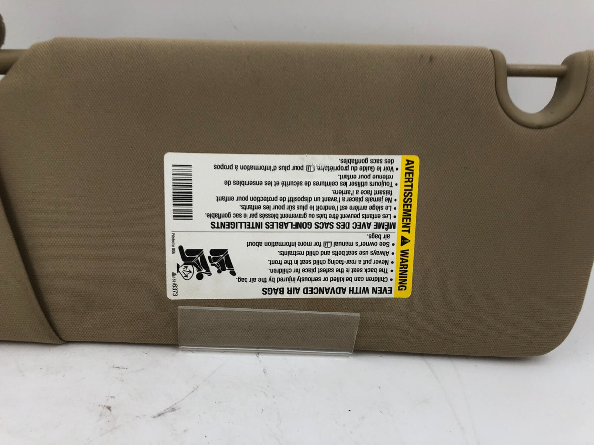 2006-2011 Buick Lucerne Passenger Sun Visor Brown Illuminated OEM B02B32032