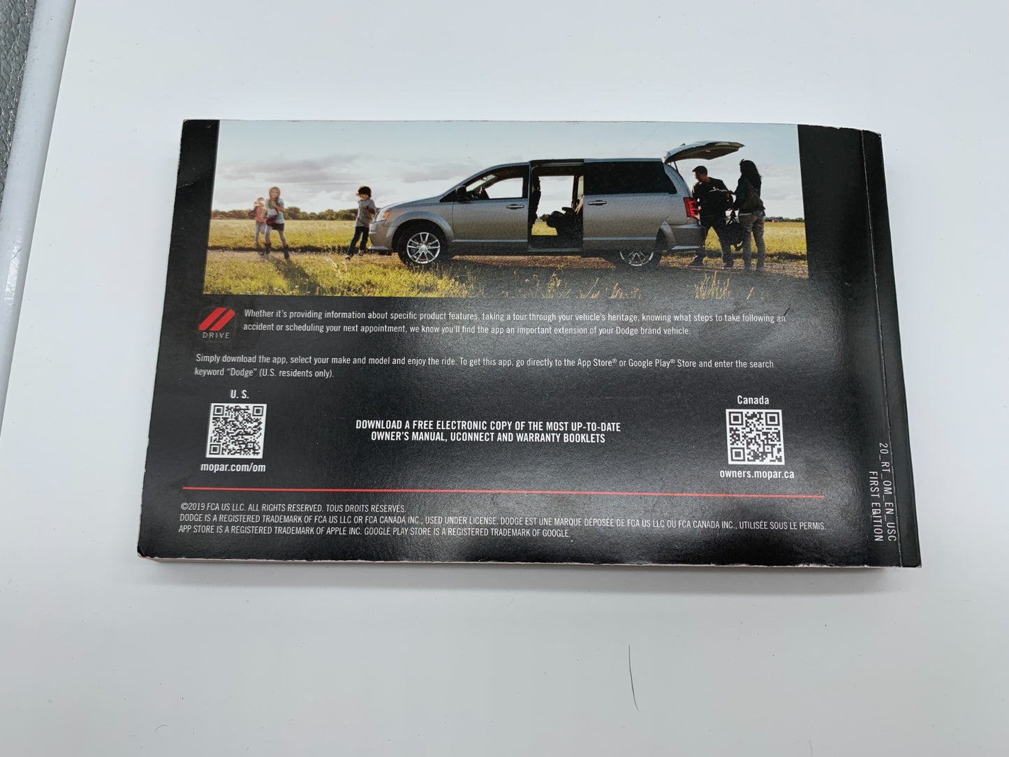 2020 Dodge Caravan Owners Manual Set OEM A02B32004