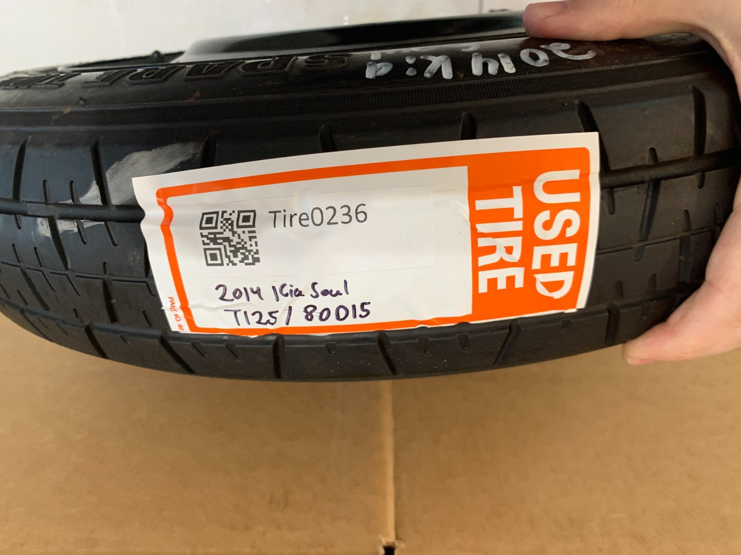 2010-2014 Kia Forte Soul 15" Spare Tire Compact Donut Wheel T125/80D15