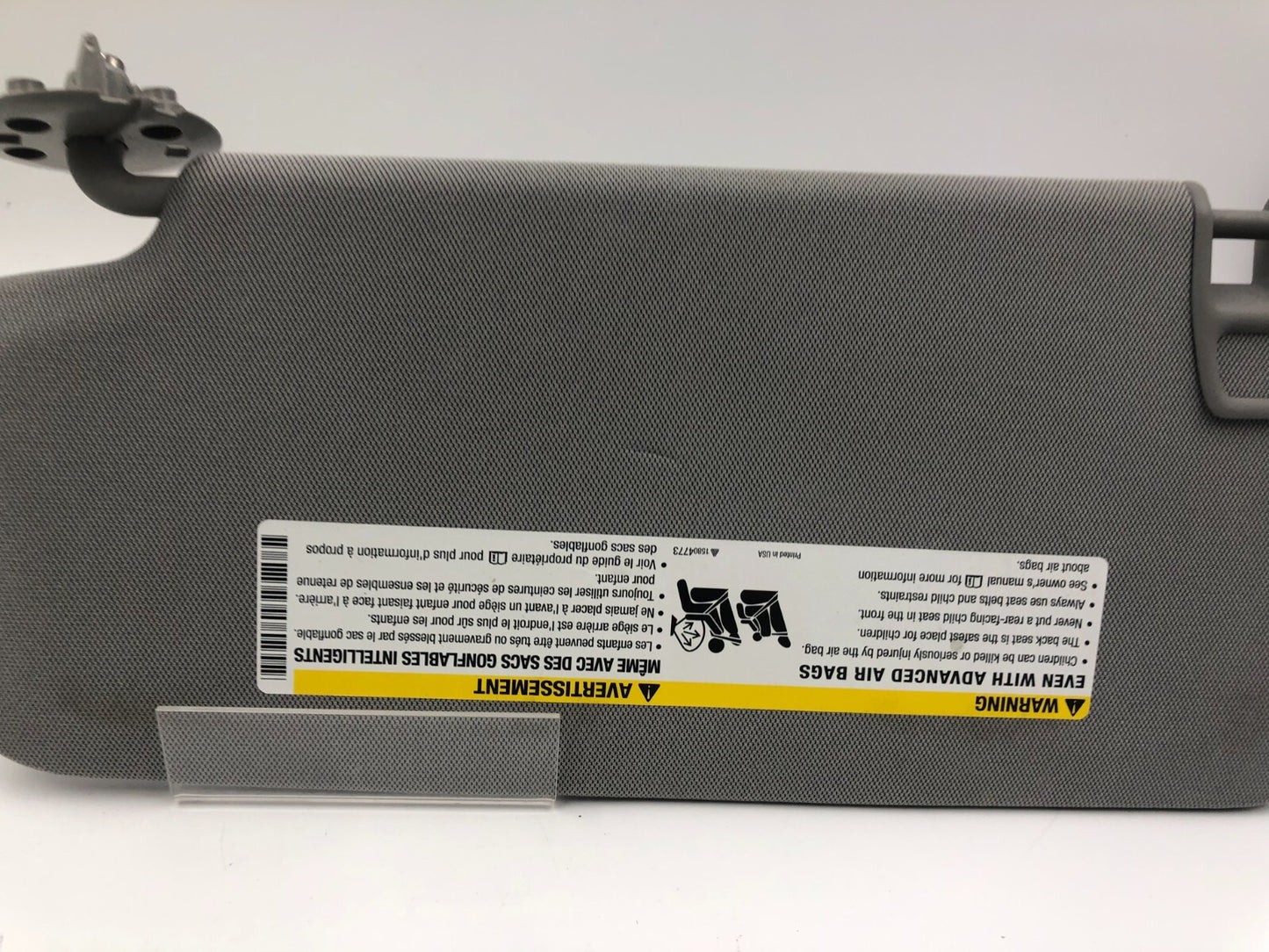 2017-2021 Chevrolet Trax Passenger Sun Visor Gray OEM B04B31031