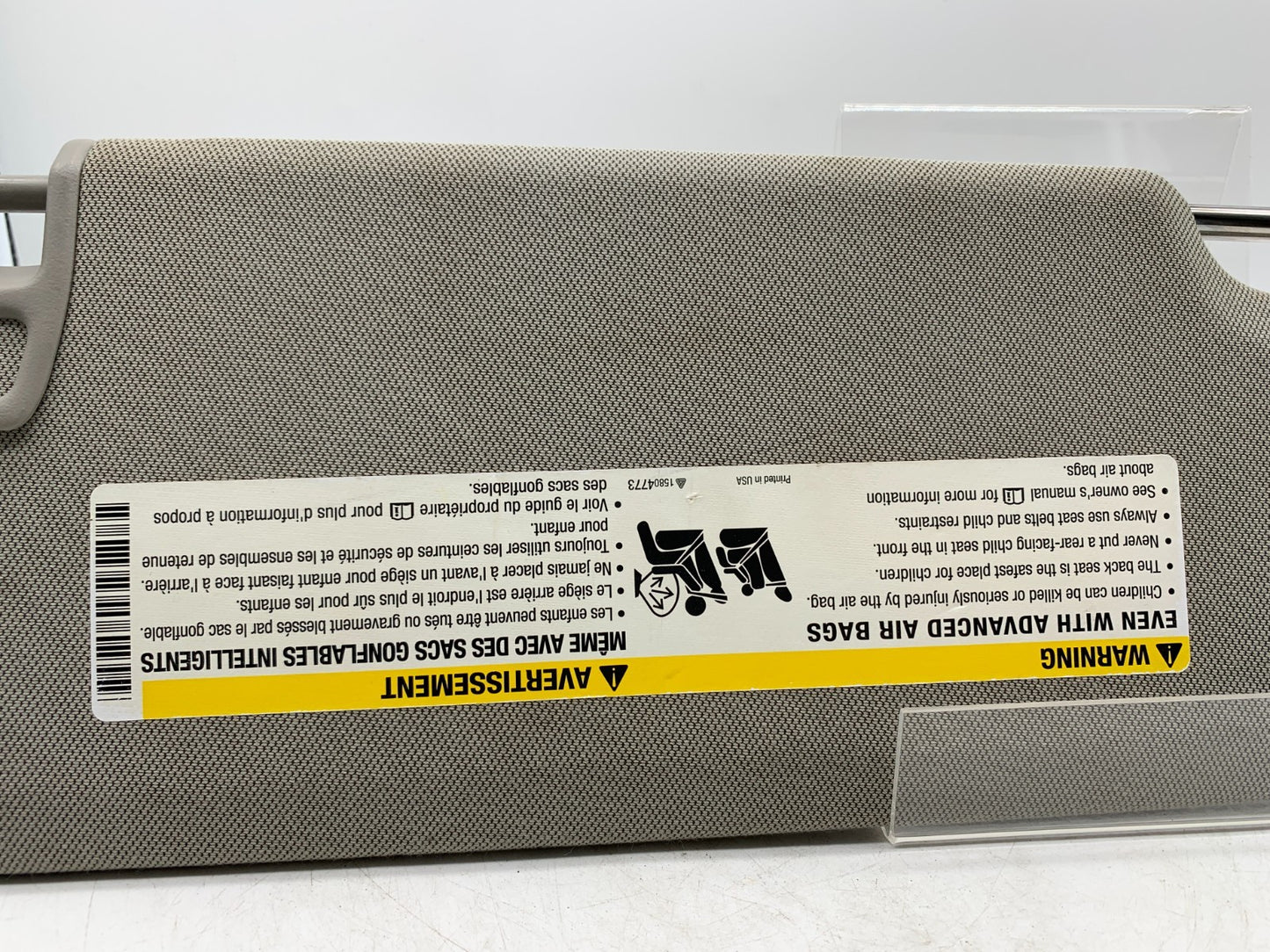 2013-2017 Cadillac XTS Driver Sun Visor Illuminated Gray OEM B01B11003