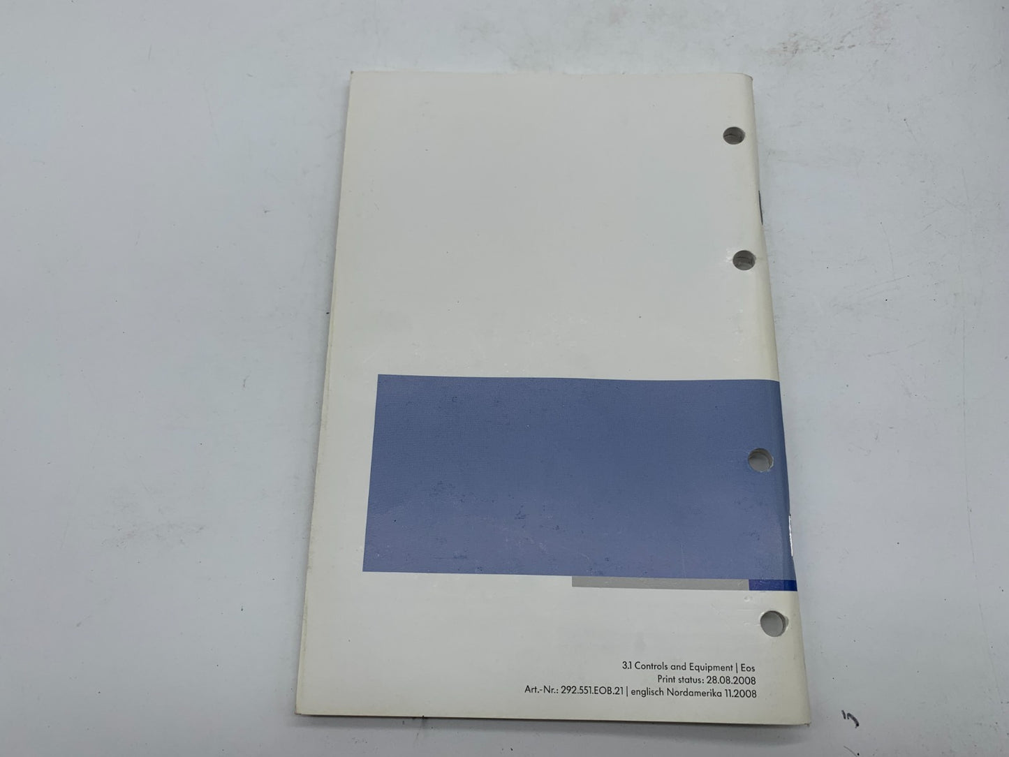 2009 Volkswagen EOS Owners Manual Set with Case OEM