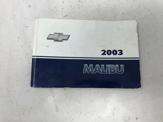 2003 Chevrolet Malibu Owners Manual OEM B02B36090