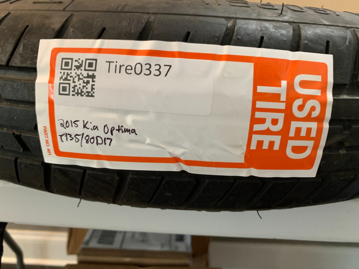 2011-2015 Kia Optima 17" Spare Tire Compact Donut T135/80D17