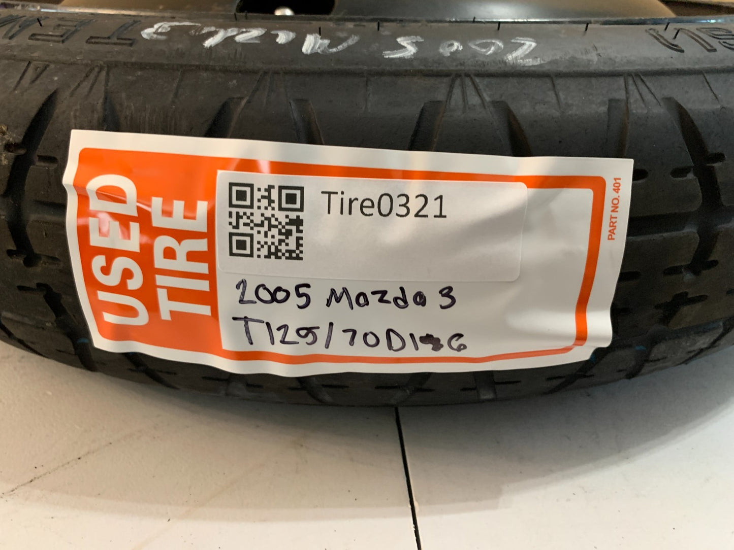 2004-2013 Mazda 3 Mazda3 16" Spare Tire Compact Donut T125/70D16 OEM