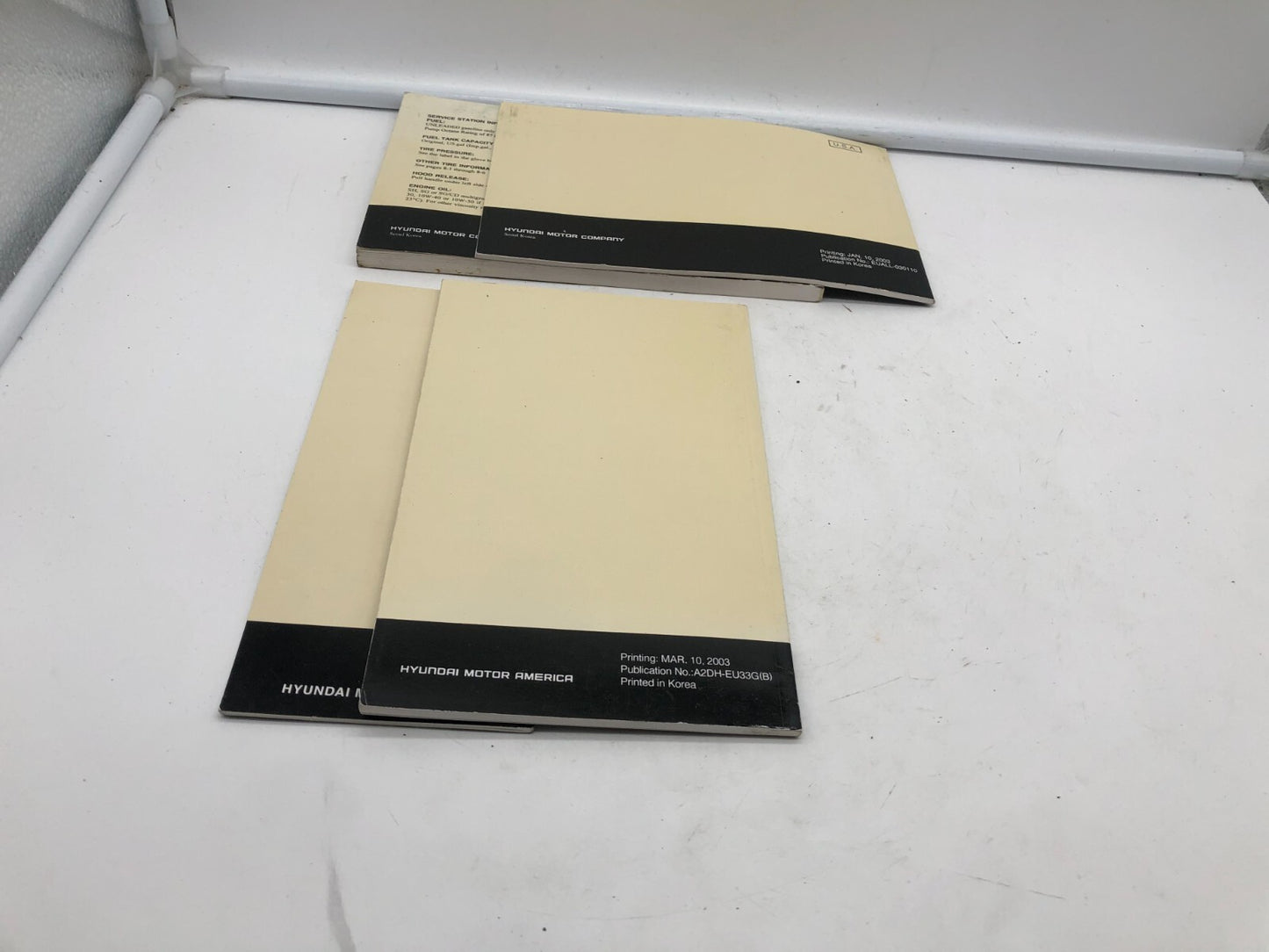 2003 Hyundai Accent Owners Manual Set OEM D02B03009