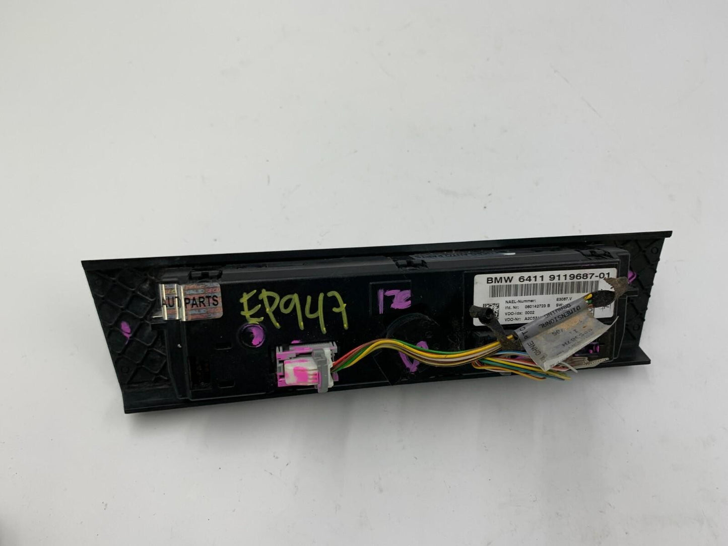 2007-2010 BMW 335i Cpe AC Heater Climate Control Unit OEM C04B54041