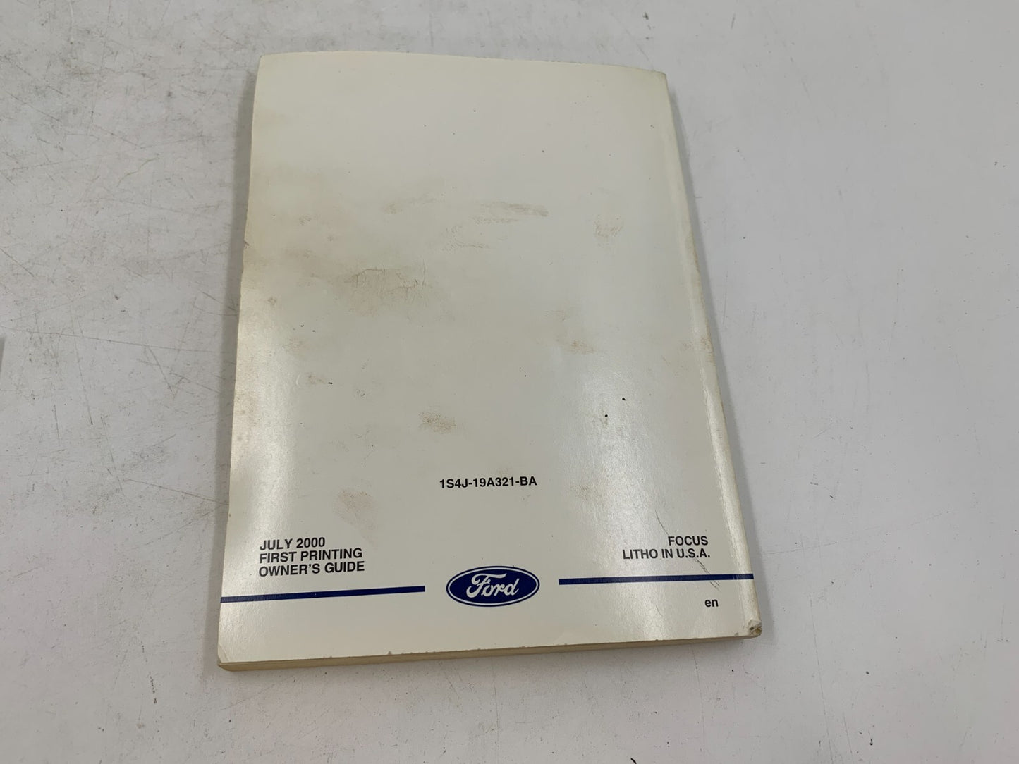 2001 Ford Focus Owners Manual OEM A04B27031