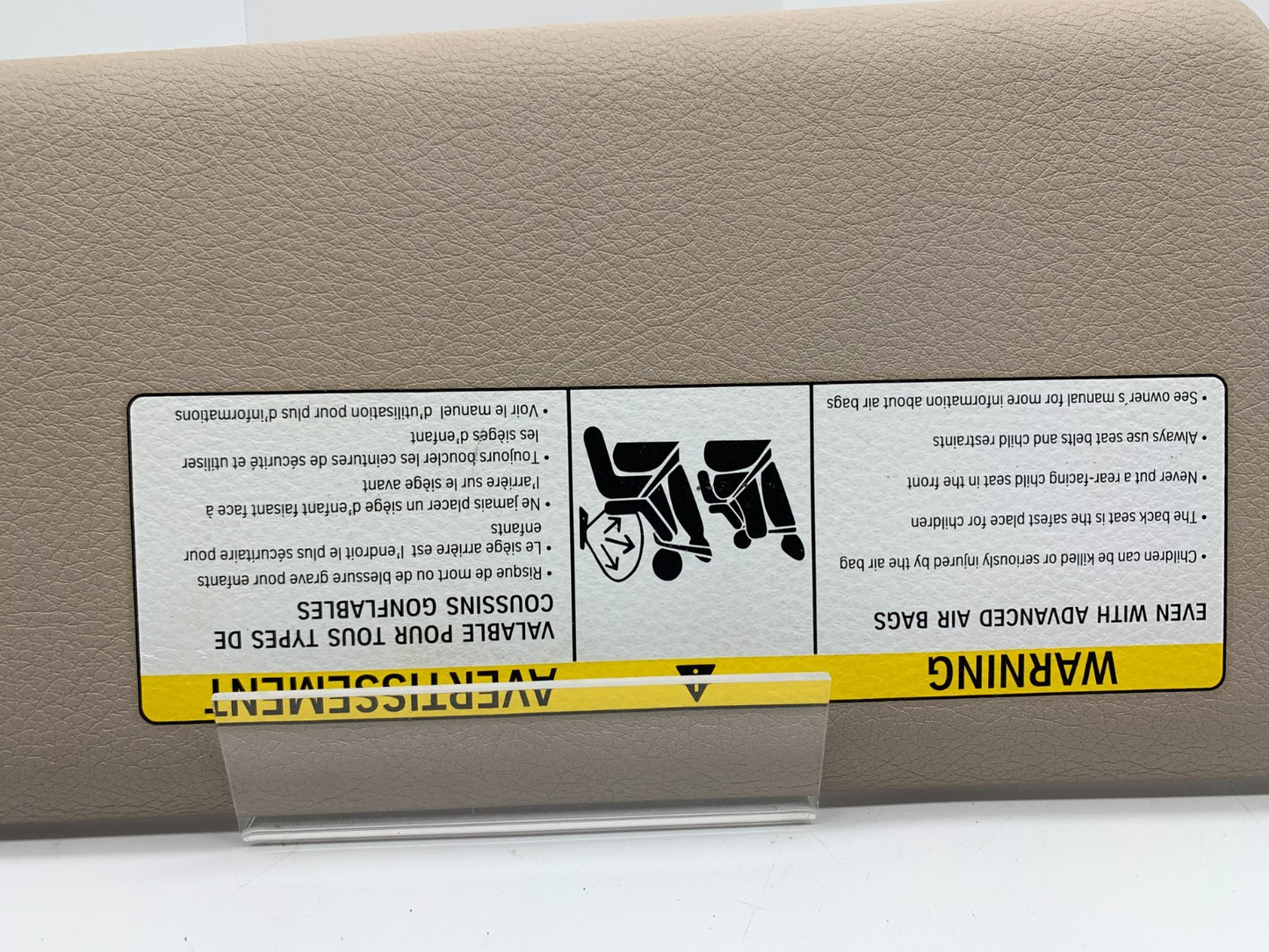 2012-2018 BMW 328i Passenger Sun Visor Sunvisor Beige Illumination D01B22004