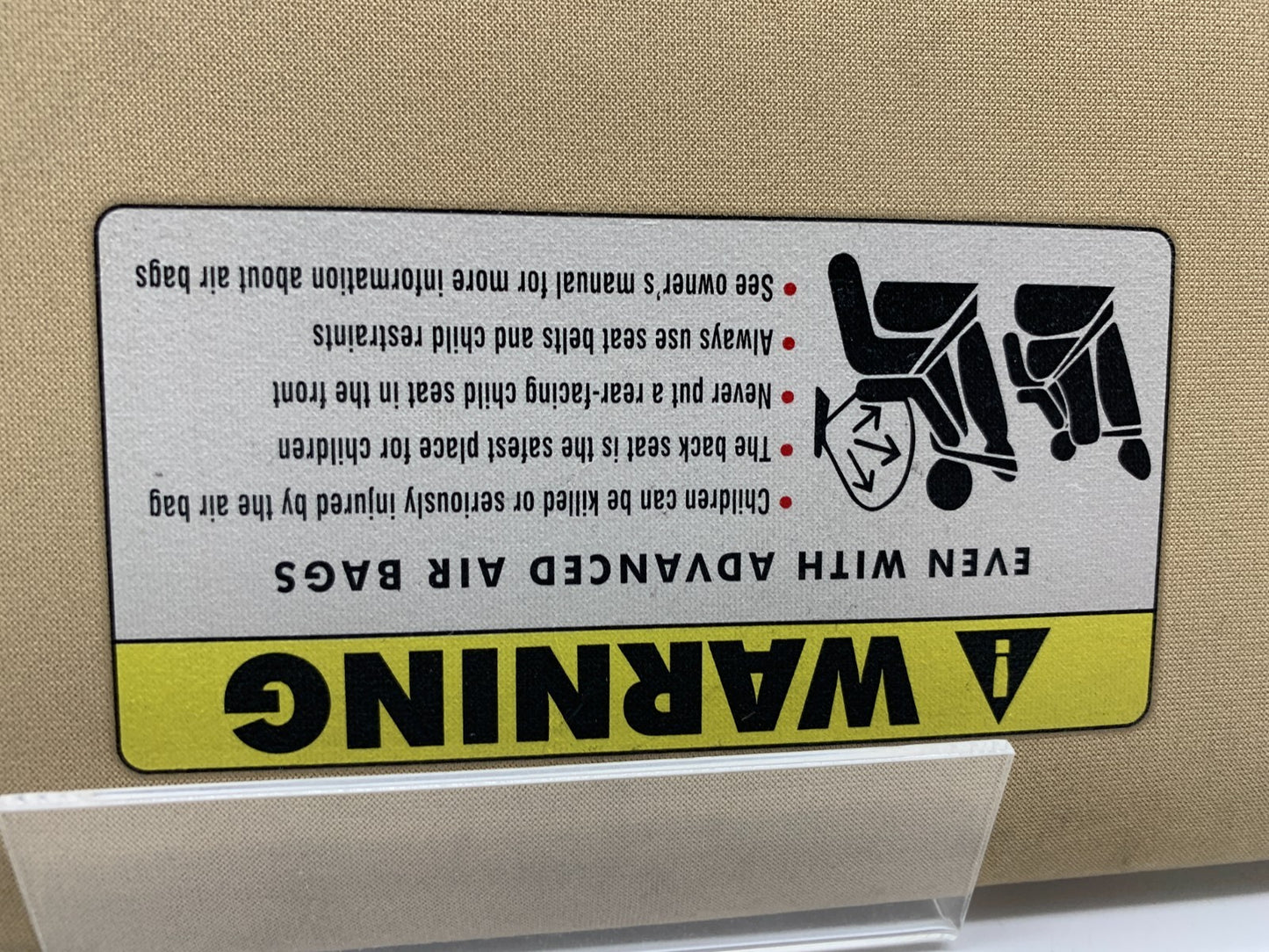 2004-2008 BMW 750i Passenger Sun Visor Illuminated Tan OEM D01B20035