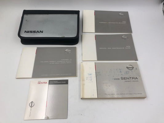 2009 Nissan Sentra Owners Manual Set with Case OEM E01B03008
