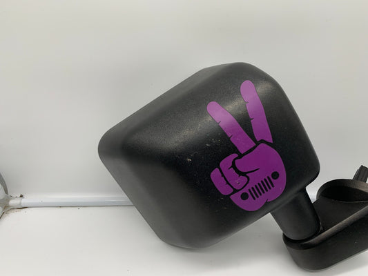 2015-2017 Jeep Wrangler Passenger Side View Manual Door Mirror Black D01B53100