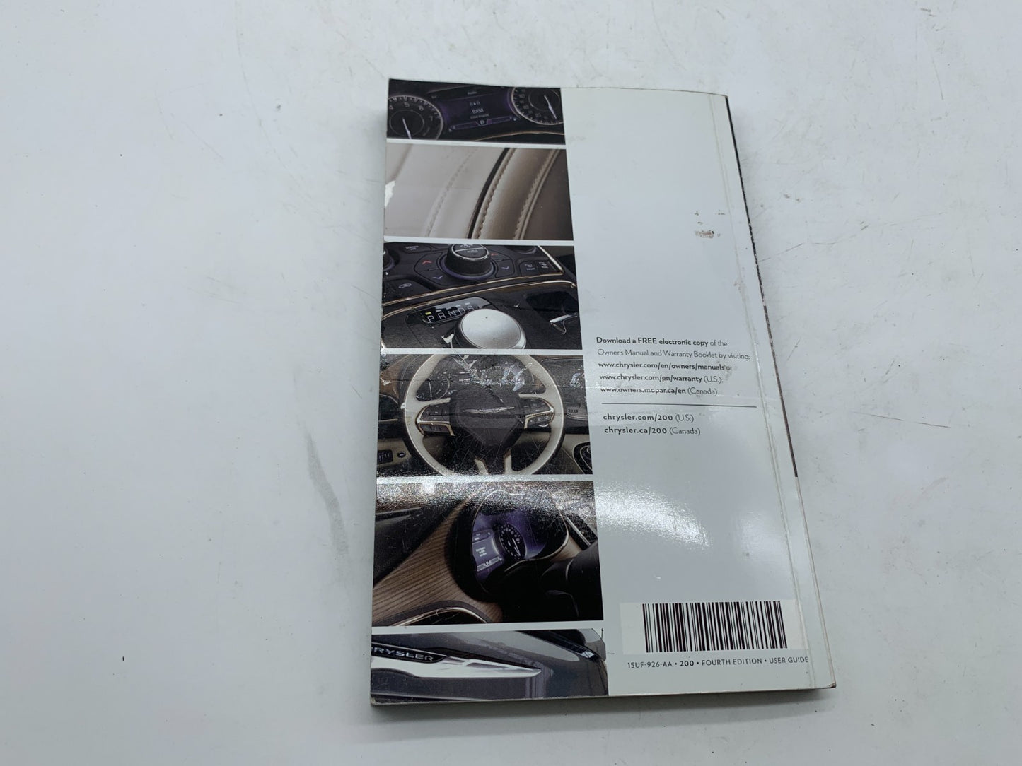 2015 Chrysler 200 Owners Manual User Guide OEM A01B22047
