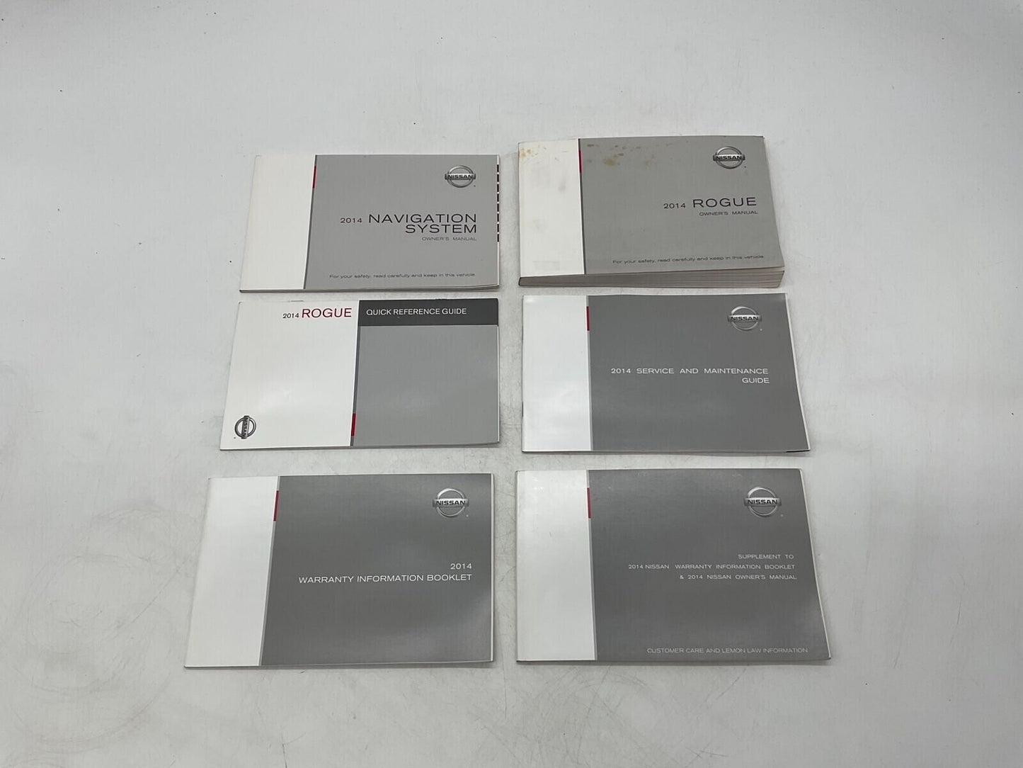 2014 Nissan Rogue Owners Manual Set with Case OEM A02B17022