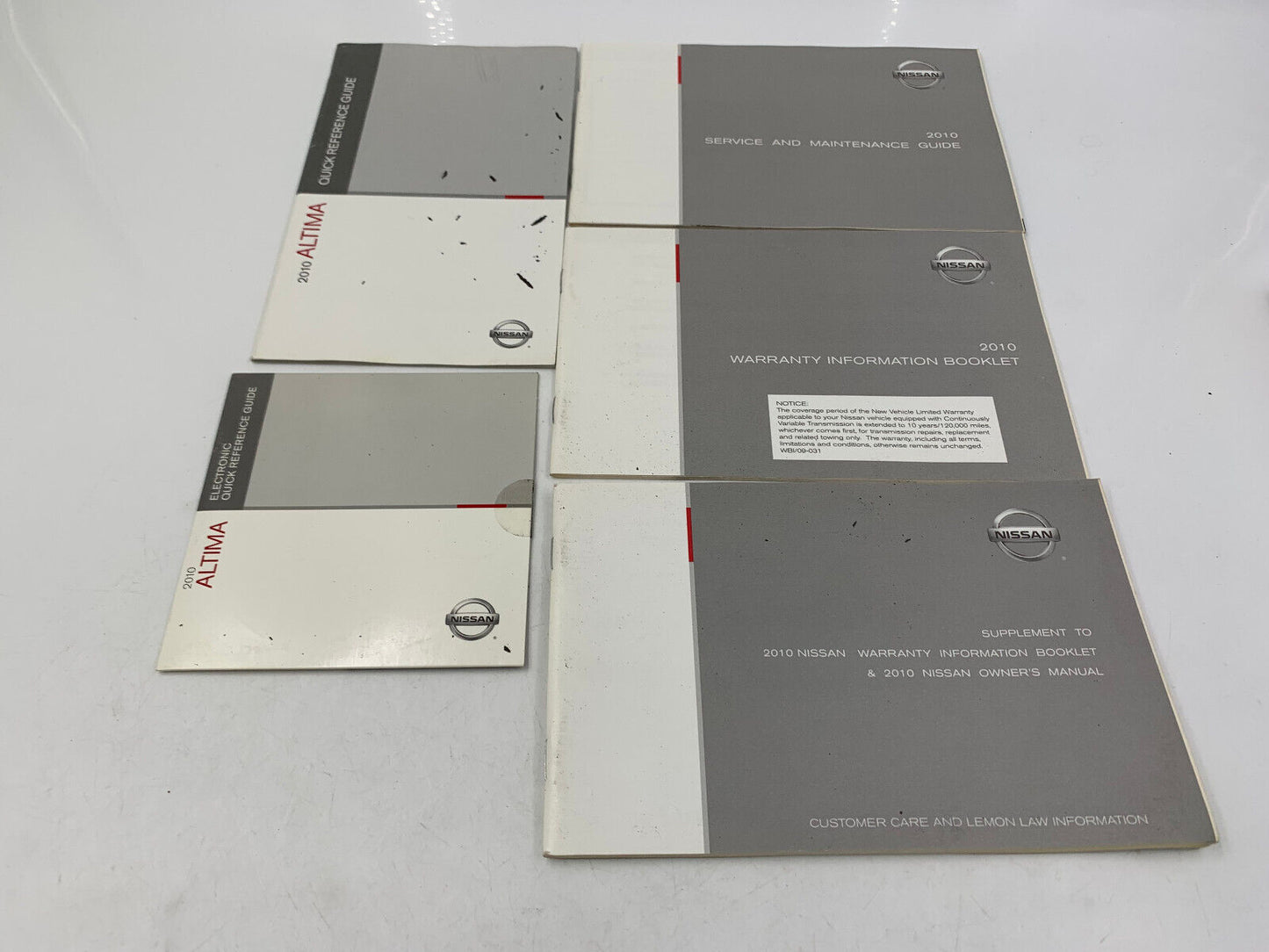 2010 Nissan Altima Owners Manual Set OEM D01B51046